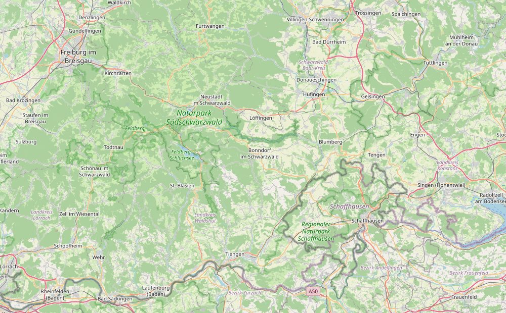Karte: Bonndorf und Umgebung